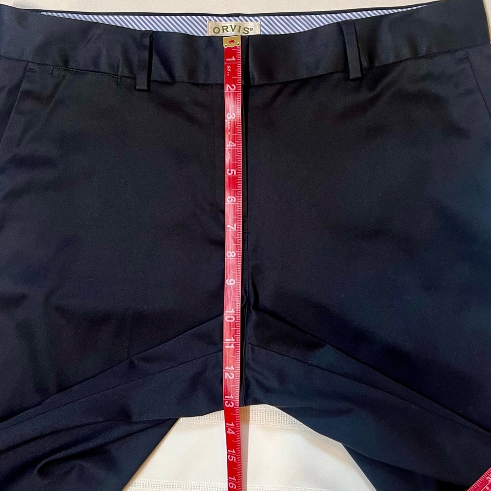 Orvis Navy Capris Wrinkle-Free‎ Cropped Chinos Sz 14 EUC - Picture 12 of 15